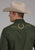 Roper Mens 2132 Horseshoes Dark Olive Cotton Blend L/S Shirt