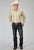 Roper Mens Floral Stripe Yellow Cotton Blend L/S Shirt
