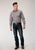 Roper Mens Taupe Retro Wine Cotton Blend L/S Shirt