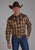 Roper Mens Guitar Applique Tobacco/Black Cotton Blend L/S Shirt