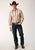 Roper Mens Cream Ombre Stripe Brown Cotton Blend L/S Shirt