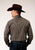 Roper Mens Chocolate Stripe Brown Cotton Blend L/S Shirt