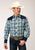 Roper Mens Olive/Cream Cotton Blend Retro Fancy L/S Shirt