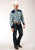 Roper Mens Olive/Cream Cotton Blend Retro Fancy L/S Shirt