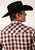 Roper Mens Cream Plaid Wine Cotton Blend L/S Shirt