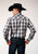 Roper Mens Grey Plaid Black Cotton Blend L/S Shirt
