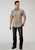 Roper Mens 1968 Desert Plaid Brown Cotton Blend Guitars S/S Shirt
