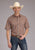 Roper Mens 2411 Plaid Rust Cotton Blend S/S Shirt