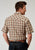 Roper Mens 1970 Brown Plaid Brown Cotton Blend S/S Shirt