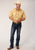 Roper Mens 1511 Plaid Yellow/Tangerine Cotton Blend Tall S/S Shirt