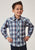 Roper Kids Boys 1973 Americana Plaid Grey Cotton Blend L/S Shirt