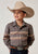 Roper Kids Boys 1965 Border Stripe Grey Cotton Blend L/S Shirt