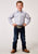 Roper Kids Boys 1966 Stripe Blue Cotton Blend L/S Shirt