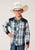 Roper Kids Boys Peacock Plaid Multi-Color Cotton Blend L/S Shirt