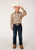 Roper Kids Boys 1630 Plaid Khaki/Forest Green Cotton Blend L/S Shirt