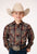 Roper Boys Multi Green Plaid Brown Cotton Blend L/S Shirt