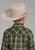 Roper Kids Boys 2127 Plaid Olive/Orange Cotton Blend L/S Shirt