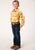 Roper Kids Boys 1511 Plaid Yellow/Tangerine Cotton Blend L/S Shirt