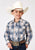 Roper Kids Boys 1971 Madras Plaid Blue Cotton Blend L/S Shirt