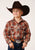 Roper Kids Boys 1213 Plaid Rust/Cream Cotton Blend L/S Shirt