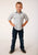 Roper Kids Boys 1626 Mini Floral Blue Cotton Blend S/S Shirt