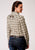 Roper Womens 1968 Desert Plaid Brown Cotton Blend Guitars L/S Shirt