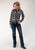 Roper Womens 1212 Plaid Black/Grey Cotton Blend L/S Shirt