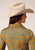 Roper Womens Butterscotch Plaid Yellow Cotton Blend L/S Shirt
