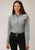 Roper Womens 1551 Solid Broadcloth Dusty Green Cotton Blend L/S Shirt