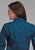 Roper Womens 2124 Broadcloth Blue Steel Cotton Blend L/S Shirt