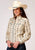 Roper Womens 1963 Floral Stripe Yellow Poly/Cotton Retro L/S Shirt