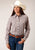 Roper Womens 55/45 Plaid Navy/Gold/Rust Cotton Blend L/S Shirt