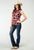 Roper Womens 1974 Plaid Red Cotton Blend S/L Shirt