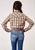 Roper Kids Girls 1970 Plaid Brown Cotton Blend Fancy L/S Shirt