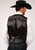 Roper Mens Buckle Tie Brass Snaps Black Suede Leather Vest