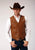 Roper Mens Front Yoke Nappa Mid Brown Goat Leather Leather Vest