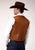 Roper Mens Front Yoke Nappa Mid Brown Goat Leather Leather Vest