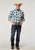 Roper Mens 1892 Arrow Dobby Blue 100% Cotton L/S Shirt