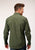 Roper Mens Drybrush Diamonds Green 100% Cotton L/S Shirt