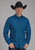 Roper Mens 2181 Aztec Tile Blue 100% Cotton L/S Shirt