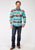 Roper Mens 1900 Hawaiian Blue 100% Cotton 1 Pkt L/S Shirt