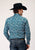 Roper Mens Canyon Paisley Blue 100% Cotton L/S Shirt