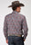 Roper Mens River Paisley Red 100% Cotton L/S Shirt