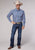 Roper Mens 2024 River Paisley Blue 100% Cotton L/S Shirt
