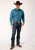 Roper Mens Gothic Medallion Blue 100% Cotton L/S Shirt