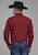 Roper Mens 2163 Diamond Stretch Red Cotton Blend L/S Shirt