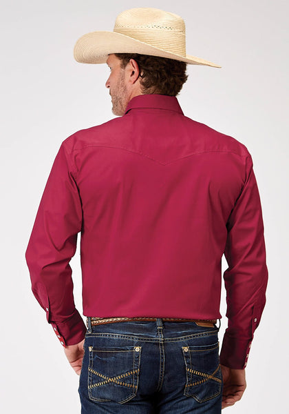 Chemise Homme Roper Jaune Poplin - Grande Taille, Style Western, Occasion