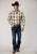 Roper Mens Desert Plaid Blue 100% Cotton L/S Shirt