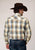 Roper Mens Desert Plaid Blue 100% Cotton L/S Shirt