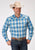 Roper Mens 1942 Chicory Ombre Blue 100% Cotton L/S Shirt